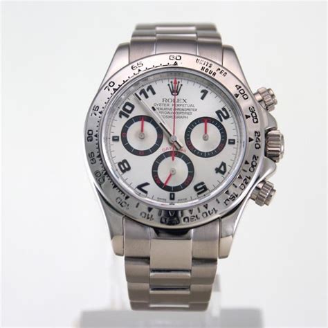 rolex daytona oro bianco lancette rosse|Altro.